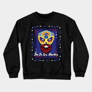 Dia de los Muertos Sugar Skull Purple Crewneck Sweatshirt